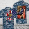Custom Name Us Navy Military Boots Blue Camo Polo Shirt