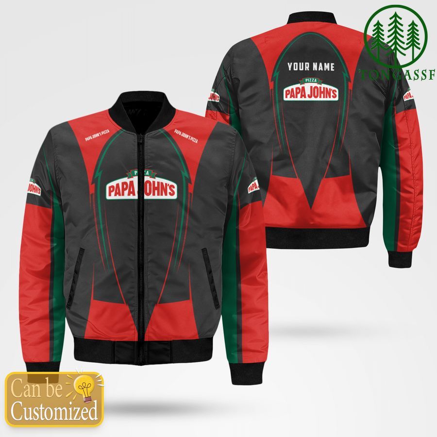 Custom Name papa johns Pizza Bomber Jacket Hoodie T-shirt Bomber Jacket Custom Name papa johns Pizza Bomber Jacket Hoodie T-shirt Bomber Jacket