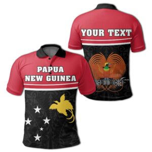(Custom) Papua New Guinea Coat Of Arms Polo Shirt - Dat Style - JD