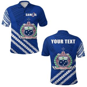 (Custom Personalised) Samoa Rugby Polo Shirt Go The Manu K13