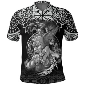 (Custom) Polo Shirt - Odin And Raven Tattoo A31
