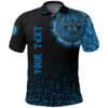 (Custom) Polo Shirt - Raven Celtic Cyan A31