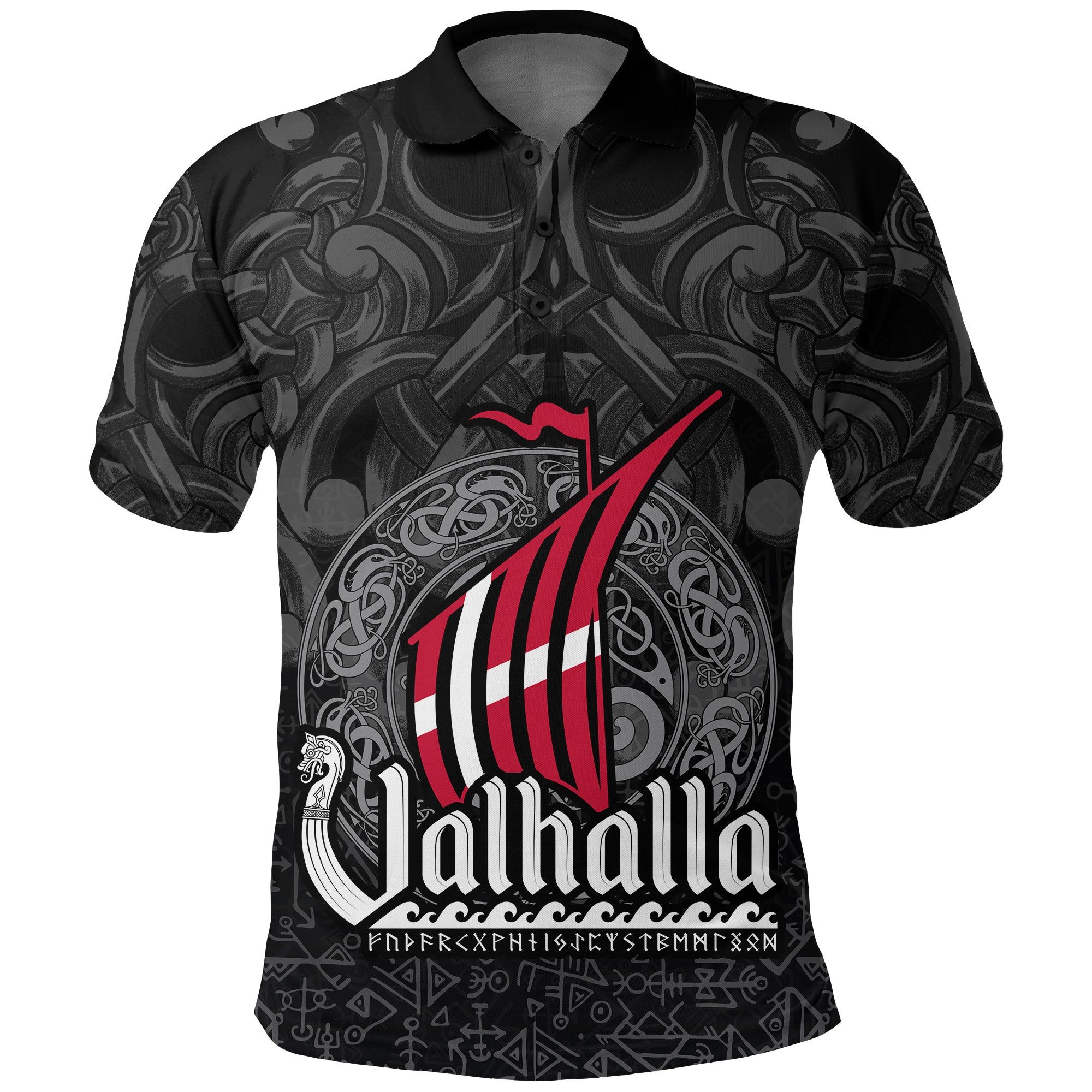 (Custom) Polo Shirts - Denmark Odin and Drakkar A27 (Custom) Polo Shirts - Denmark Odin and Drakkar A27