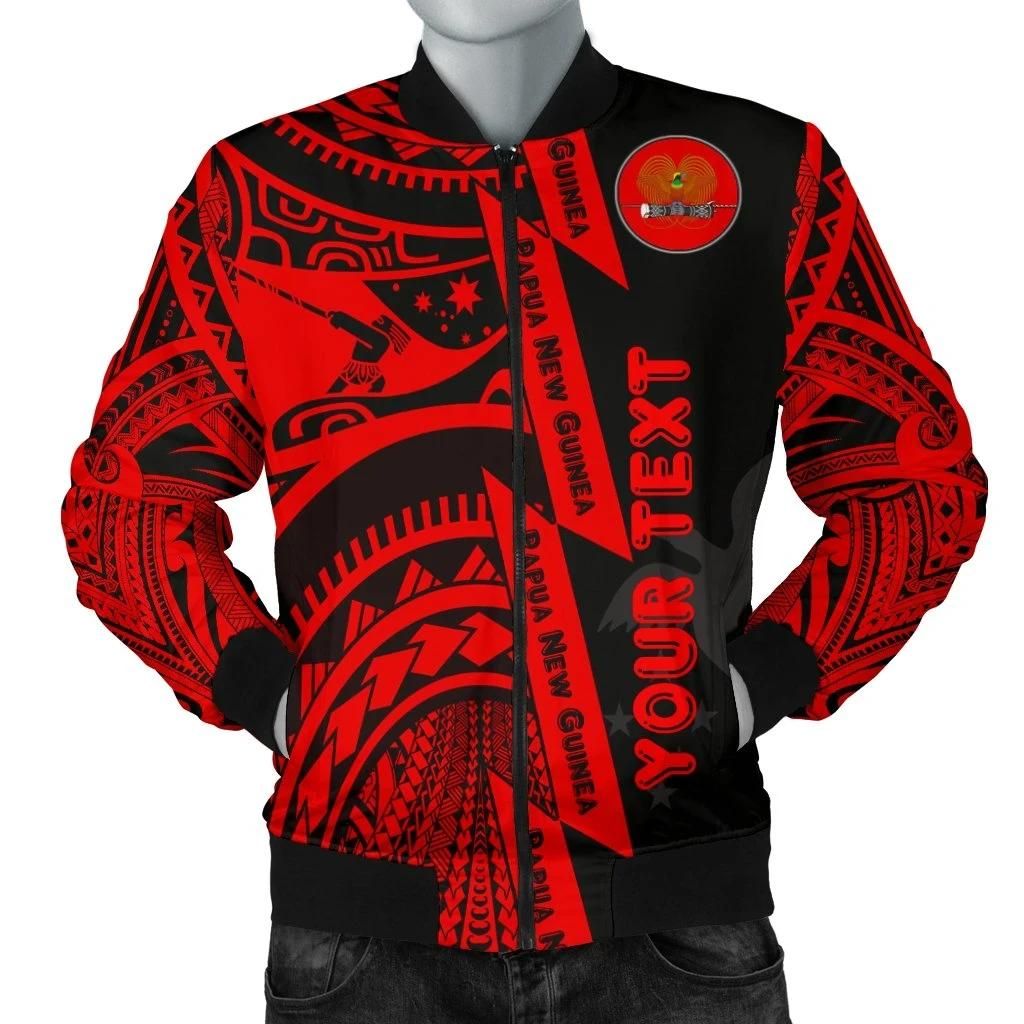 Custom-Polynesian-Guinea-Mens-Bomber-Jacket-Moana-Maui-Tattoo-With-Coat-Of-Arm-Guinea-Red-BN17-Bomber-Jacket-1