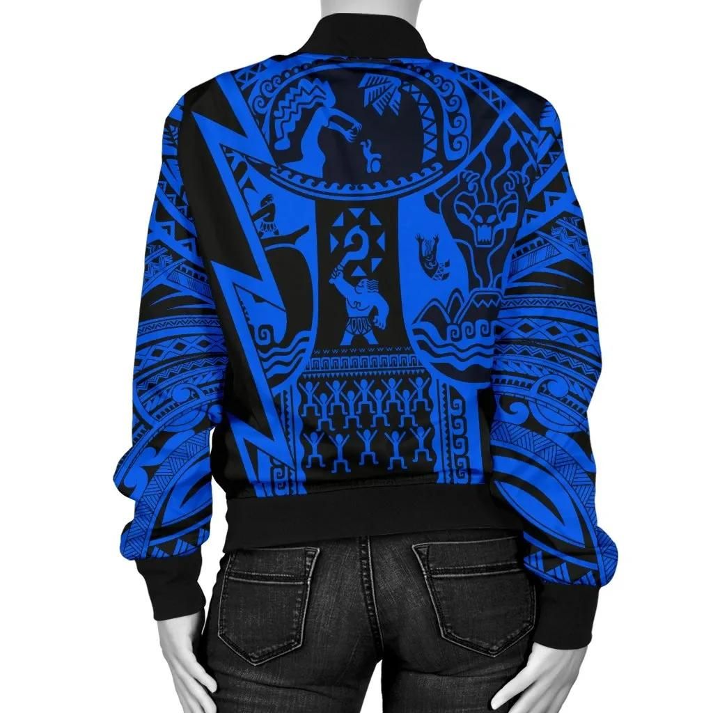 Custom-Polynesian-Guinea-Womens-Bomber-Jacket-Moana-Maui-Tattoo-With-Coat-Of-Arm-Guinea-Blue-BN17-Bomber-Jacket-2