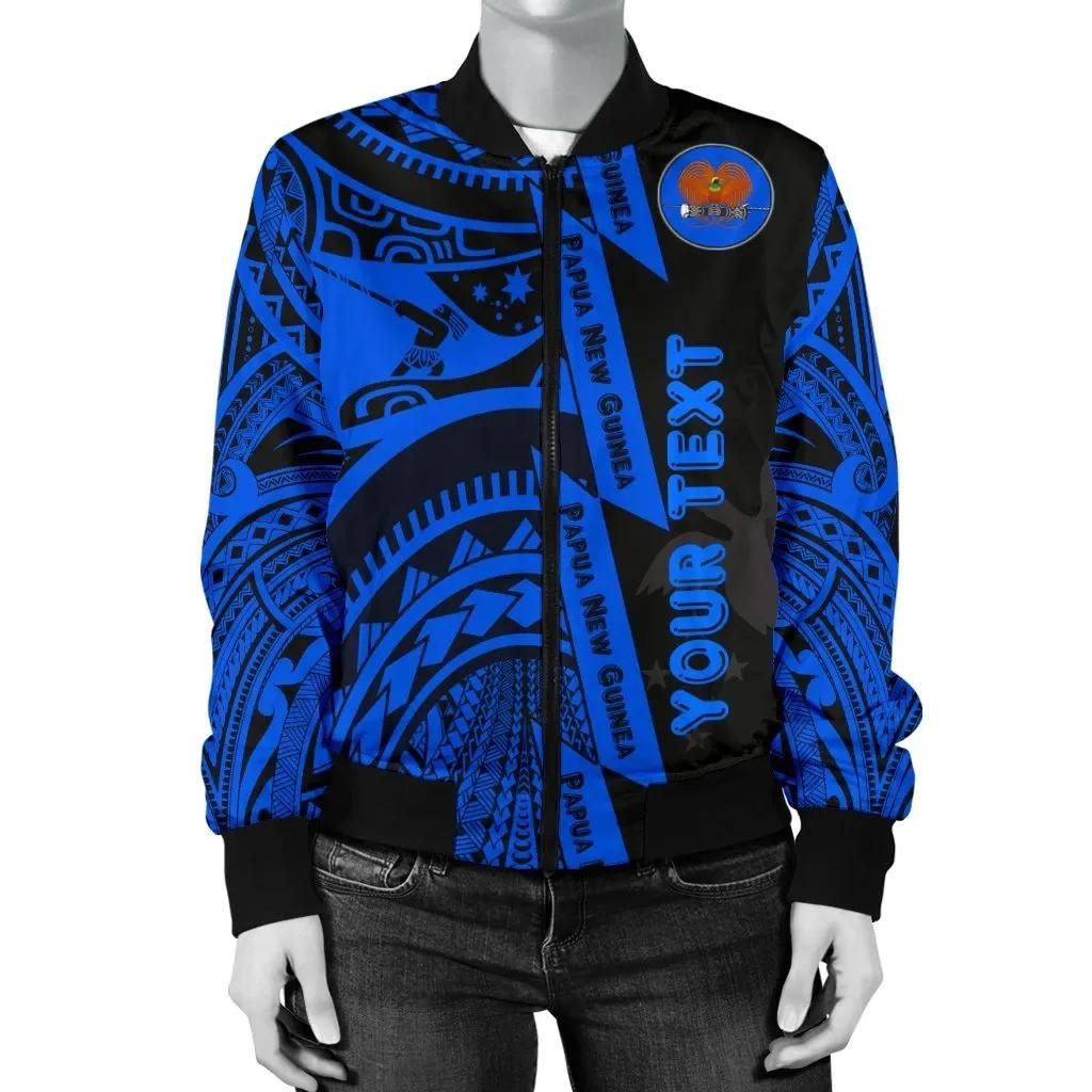 (Custom) Polynesian Guinea Women's Bomber Jacket - Moana Maui Tattoo With Coat Of Arm Guinea Blue - BN17 Bomber Jacket (Custom) Polynesian Guinea Women's Bomber Jacket - Moana Maui Tattoo With Coat Of Arm Guinea Blue - BN17 Bomber Jacket