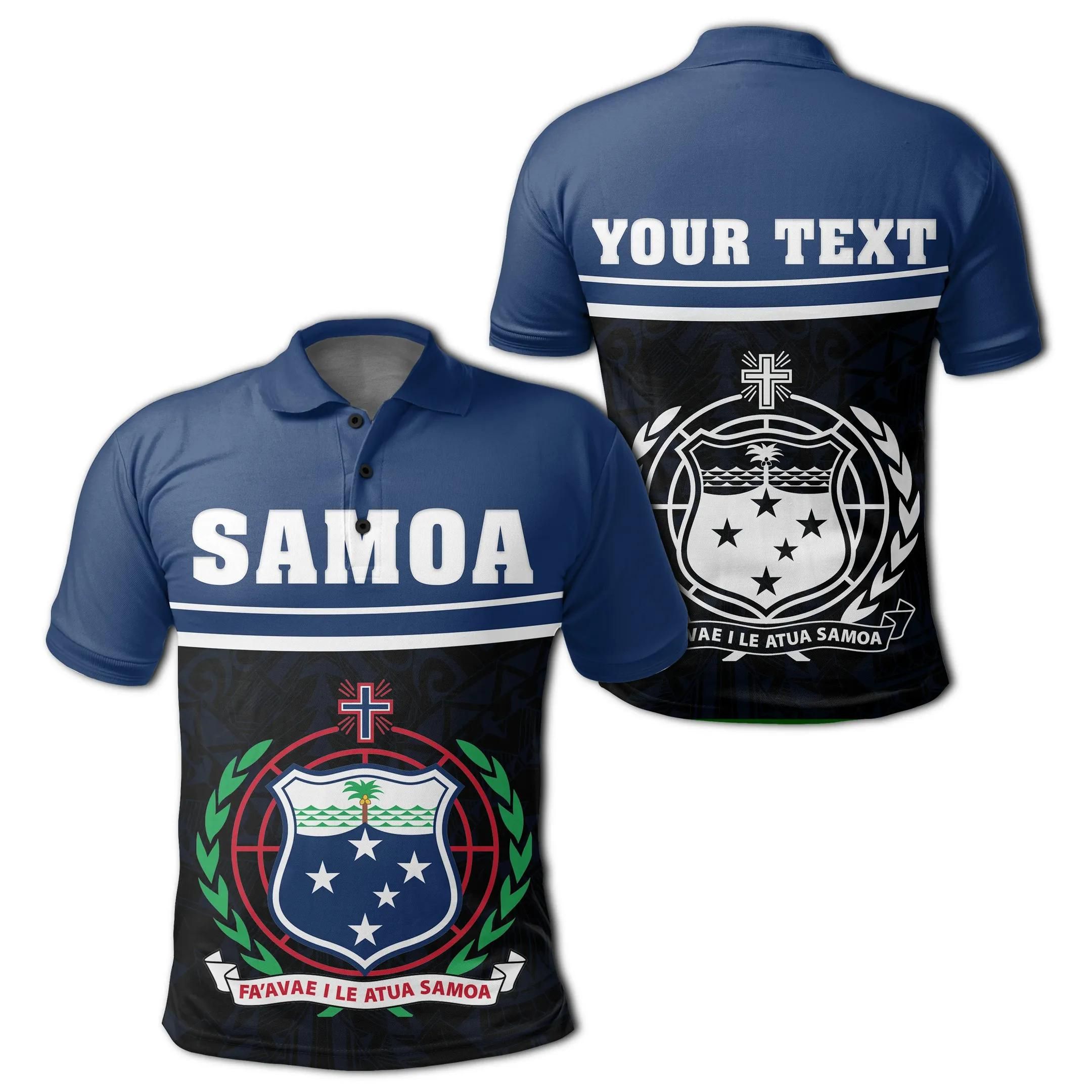 (Custom) Samoa Coat Of Arms Polo Shirt - Dat Style - JD (Custom) Samoa Coat Of Arms Polo Shirt - Dat Style - JD