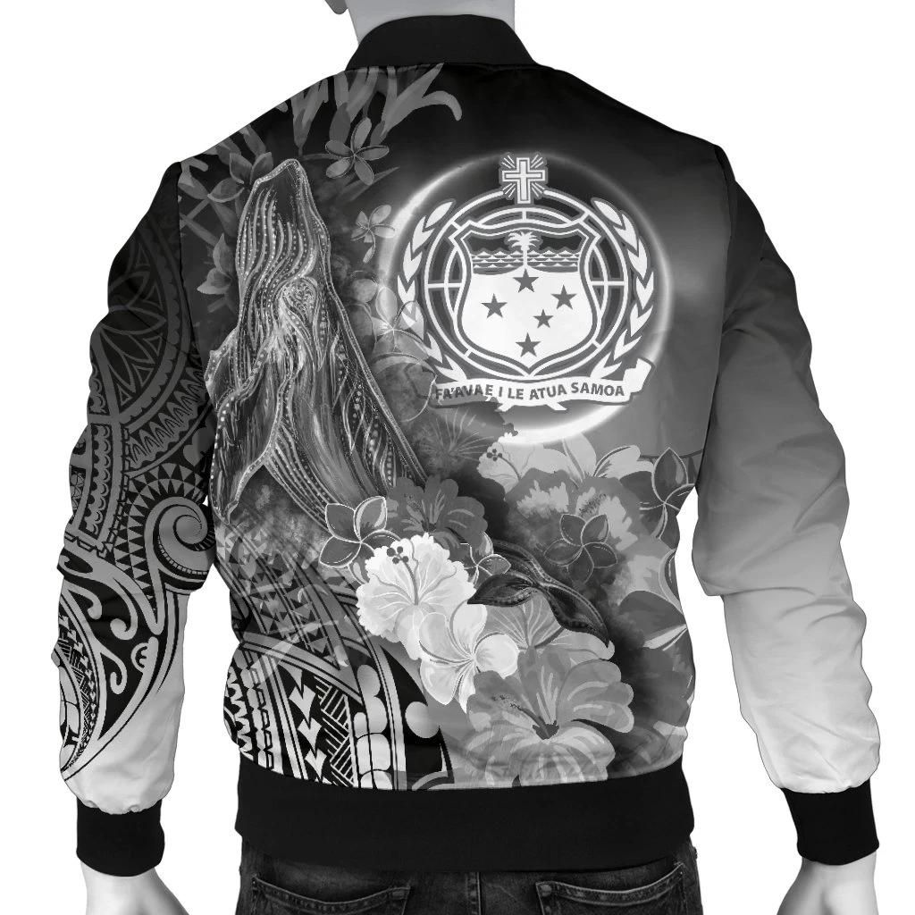 Custom-Samoa-Mens-Bomber-Jacket-Humpback-Whale-with-Tropical-Flowers-White-BN18-Bomber-Jacket-1