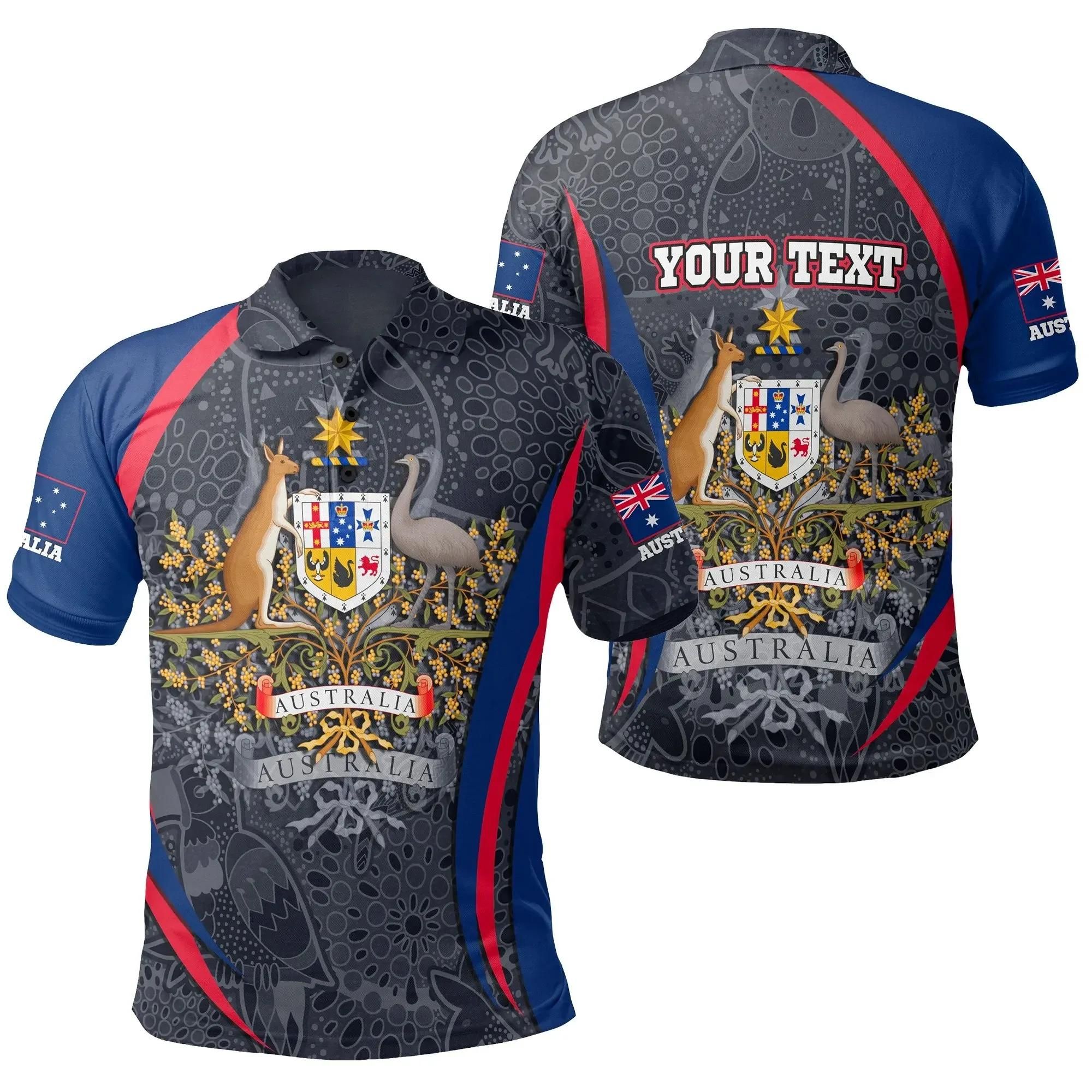 (Custom Text) Australia Polo Shirt (Custom Text) Australia Polo Shirt