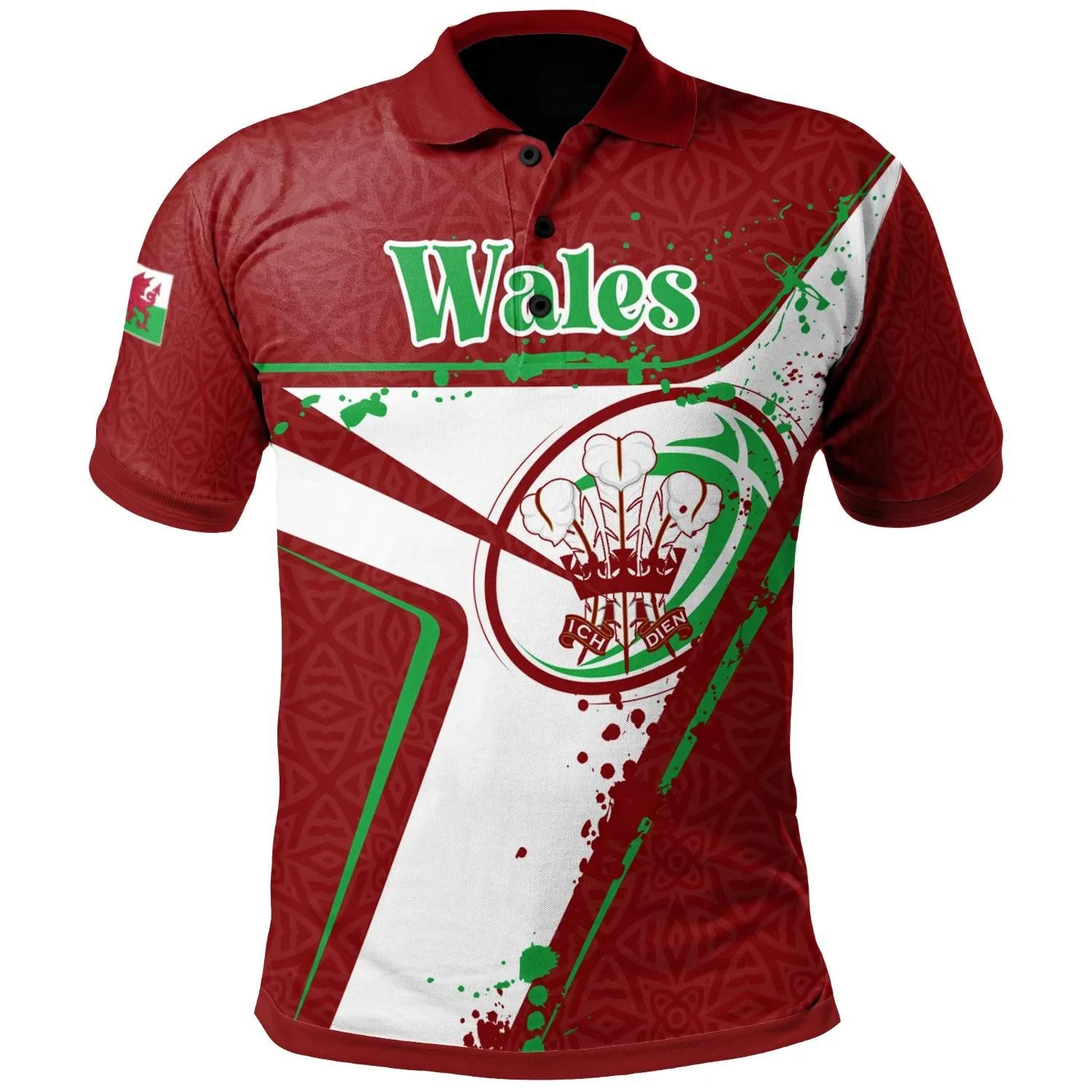 (Custom Text) Wales Rugby Personalised Polo Shirts - Welsh Rugby - BN23 (Custom Text) Wales Rugby Personalised Polo Shirts - Welsh Rugby - BN23