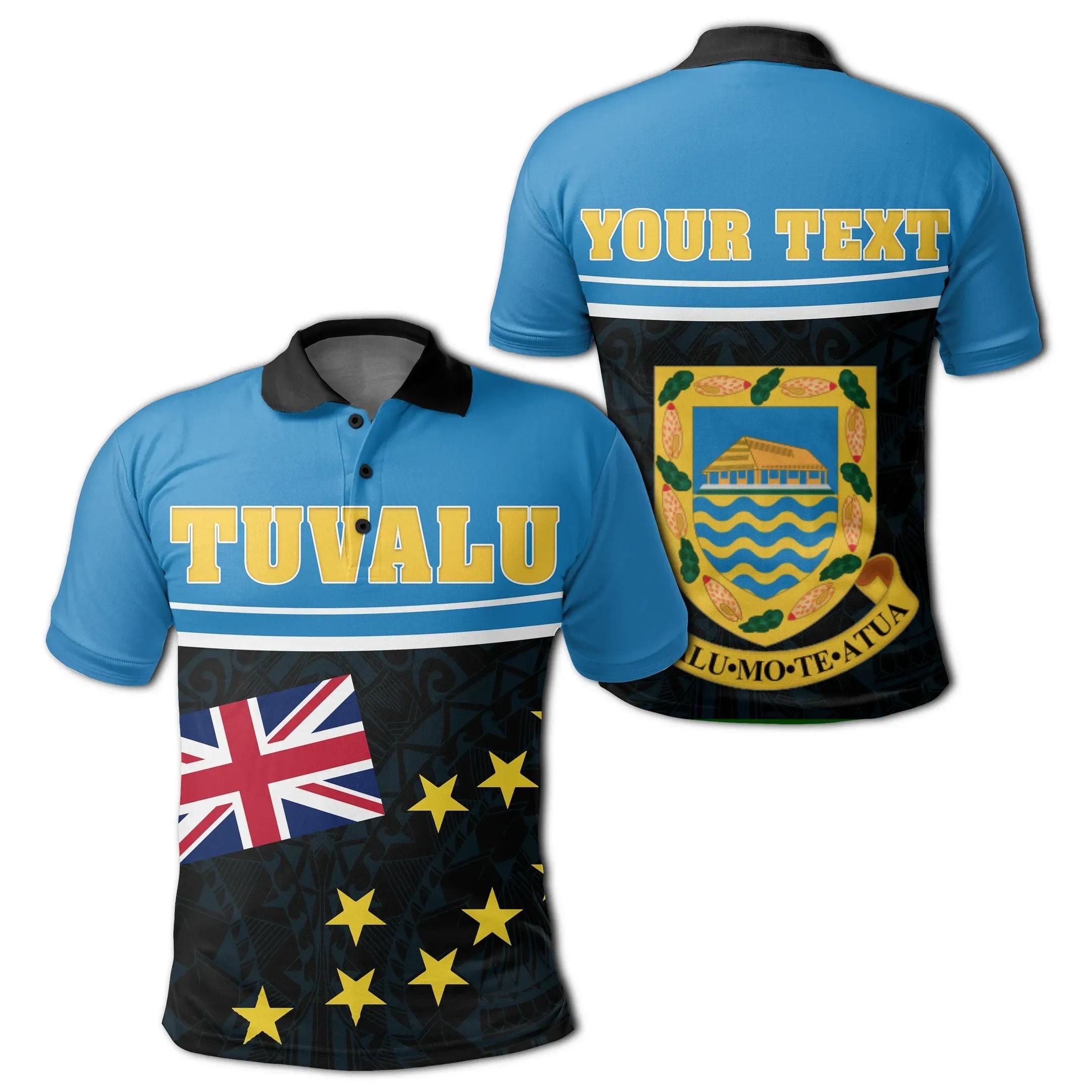 (Custom) Tuvalu Coat Of Arms Polo Shirt - Dat Style - JD (Custom) Tuvalu Coat Of Arms Polo Shirt - Dat Style - JD