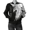 Custom Women's Bomber Jacket Mystical Raven Tattoo Special A31 Bomber Jacket