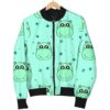 Cute Hippo Pattern Print Women Casual Bomber Jacket