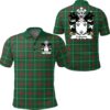 Cylynin (of Powys) Wales Polo Shirt - Welsh National Tartan A7