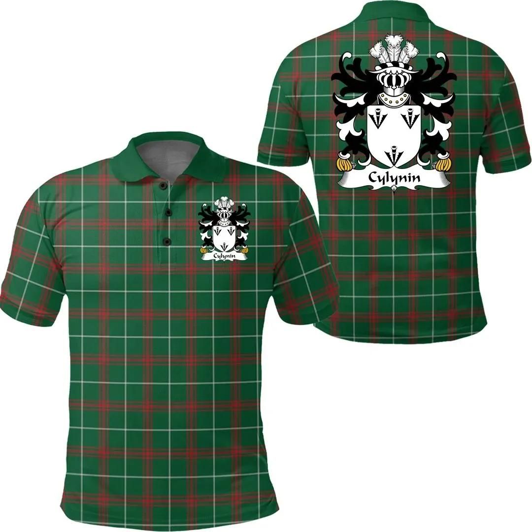 Cylynin (of Powys) Wales Polo Shirt - Welsh National Tartan A7 Cylynin (of Powys) Wales Polo Shirt - Welsh National Tartan A7