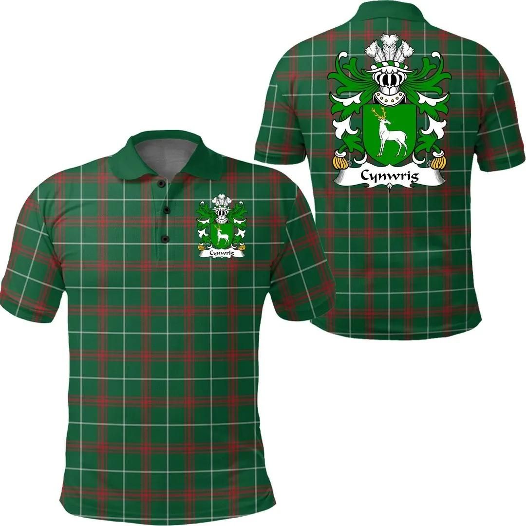 Cynwrig (FYCHAN -or CWNWS DDU) Wales Polo Shirt - Welsh National Tartan A7 Cynwrig (FYCHAN -or CWNWS DDU) Wales Polo Shirt - Welsh National Tartan A7