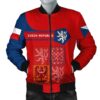 Czech Republic Coat Of Arms Men Bomber Jacket  Simple Style J78 Bomber Jacket