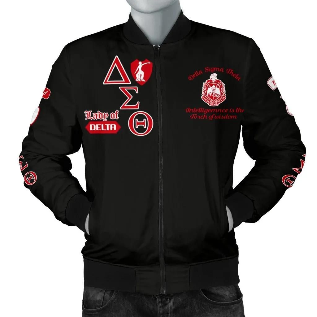 DELTA SIGMA THETA Men's Bomber Jacket A31 Bomber Jacket DELTA SIGMA THETA Men's Bomber Jacket A31 Bomber Jacket