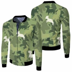 Dachshund Dog Pattern Camouflage Color Style For Dog Lover 3D T Shirt Hoodie Sweater Jersey Bomber Jacket Model 1517 Bomber Jacket
