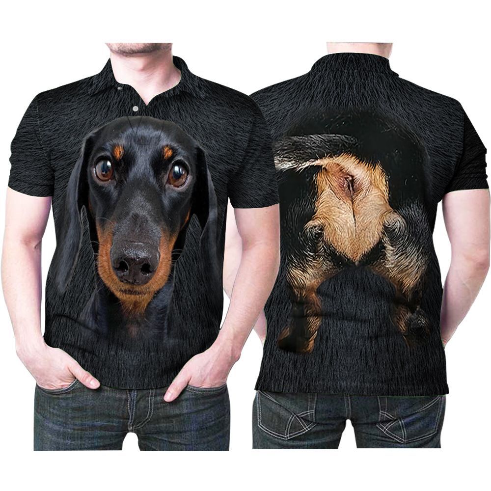 Dachshund Face And Back Cute 3D Printed Gift For Dachshund Lovers Polo Shirt Dachshund Face And Back Cute 3D Printed Gift For Dachshund Lovers Polo Shirt