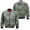 Dachshund Pattern Camouflage Style For Dog Lover 3D Sweater 3D Printed Hoodie Jersey Bomber Jacket Model 1522 Bomber Jacket