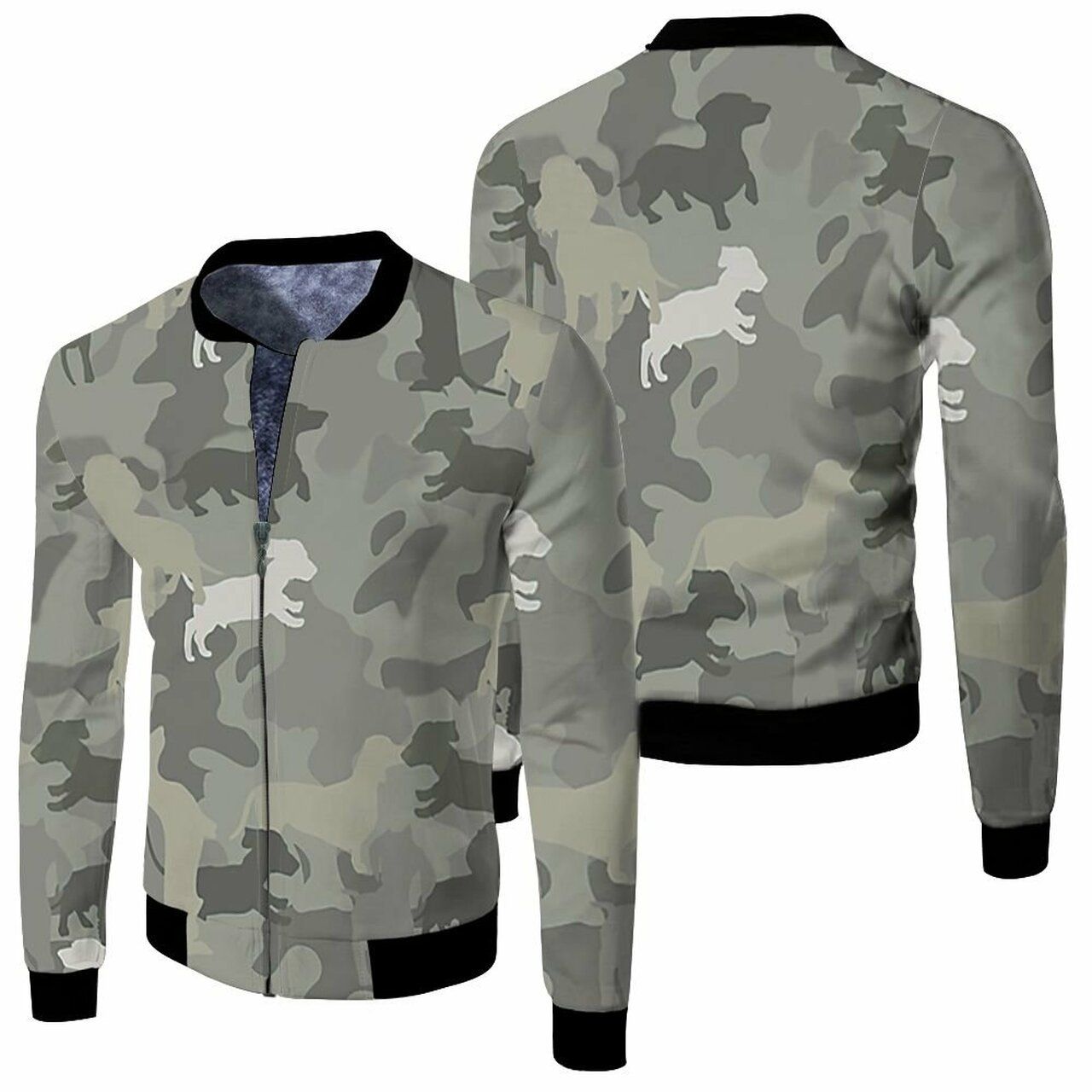 Dachshund Pattern Camouflage Style For Dog Lover 3D Sweater 3D Printed Hoodie Jersey Bomber Jacket Model 1523 Bomber Jacket Dachshund Pattern Camouflage Style For Dog Lover 3D Sweater 3D Printed Hoodie Jersey Bomber Jacket Model 1523 Bomber Jacket