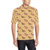 Dachshund Pattern Print Design 07 Men Polo Shirt