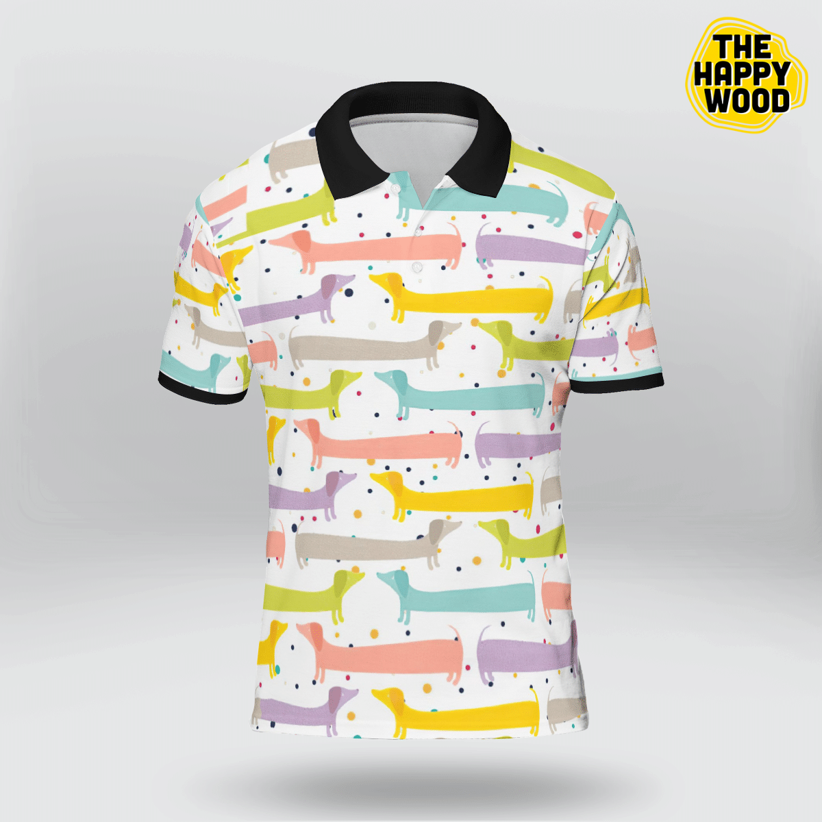 Dachshund Polo Shirt Black Neck Dachshund Polo Shirt Black Neck