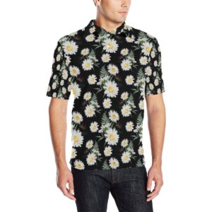Daisy Pattern Print Design Ds07 Men Polo Shirt