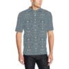Damask Elegant Teal Print Pattern Men Polo Shirt