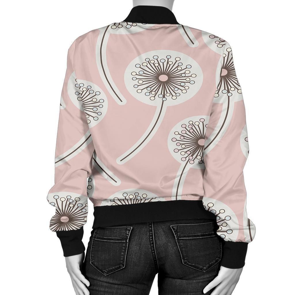 Dandelion-Pattern-Print-Women-Casual-Bomber-Jacket-2