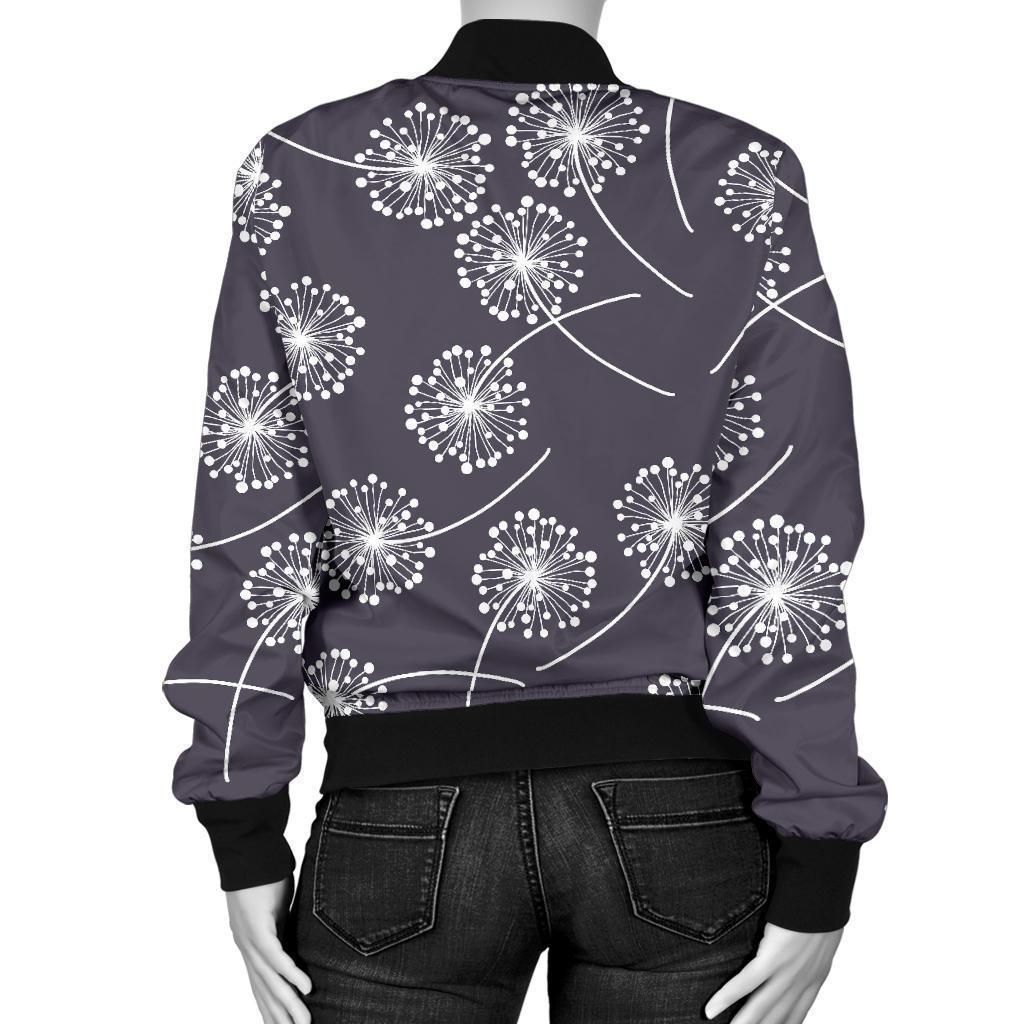 Dandelion-Print-Pattern-Women-Casual-Bomber-Jacket-2