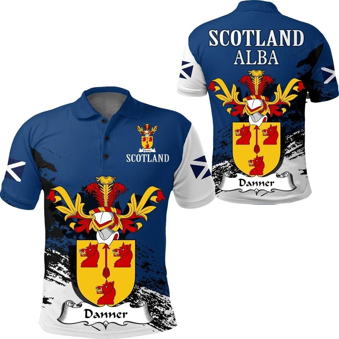 Danner Scottish Family Crest Scotland Special Polo Shirt - Golf Shirt A7 Danner Scottish Family Crest Scotland Special Polo Shirt - Golf Shirt A7