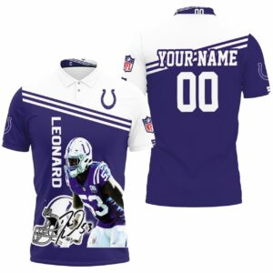 Darius Leonard Colts 3D Personalized Polo Shirt Model A6046