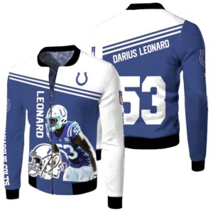 Darius Leonard Colts 3D T Shirt Hoodie Bomber Jacket