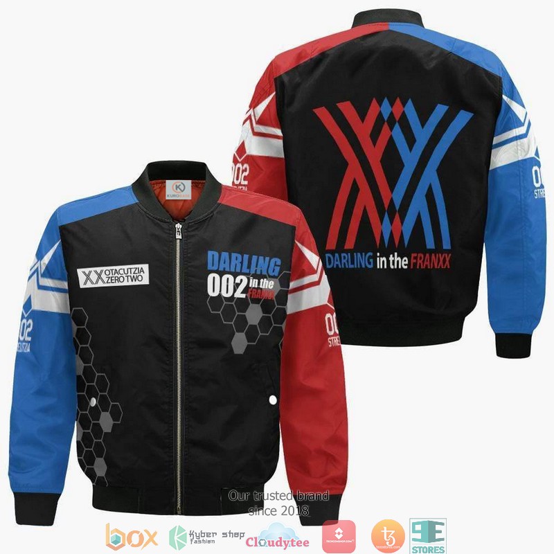 Darling In The Franxx Black 3D Bomber Jacket Darling In The Franxx Black 3D Bomber Jacket