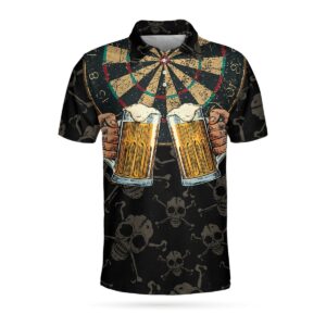 Darts And Beer That’S Why I’M Here 3D Short Sleeve Polo Shirt