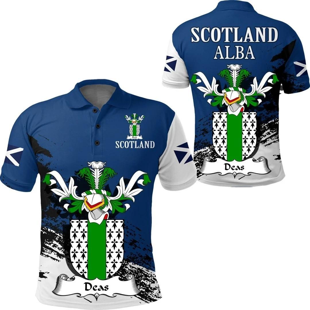 Deas Scottish Family Crest Scotland Special Polo Shirt - Golf Shirt A7 Deas Scottish Family Crest Scotland Special Polo Shirt - Golf Shirt A7
