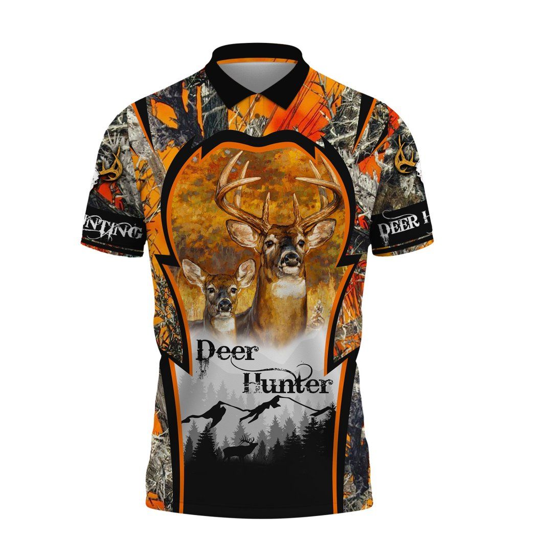 Deer Hunting Deer Hunter Polo Shirt All Over Print Deer Hunting Deer Hunter Polo Shirt All Over Print