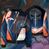 Denver Broncos Skull All Over Printed Bomber Jacket