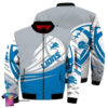 Detroit Lions Grey All Over Printed Bomber Jacket