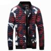 Diamond Quilted Camouflage Printed Men Bomber Jacket