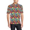 Dinosaur Comic Pop Art Style Men Polo Shirt