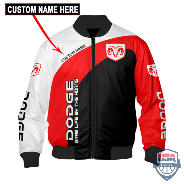 Dodge Ram Grab Life By The Horns Custom Name Bomber Jacket Dodge Ram Grab Life By The Horns Custom Name Bomber Jacket
