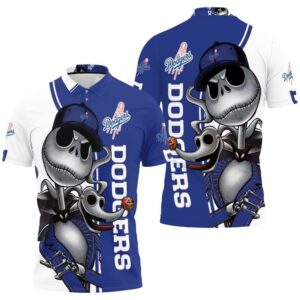 Dodgers Jack Skellington And Zero Polo Shirt