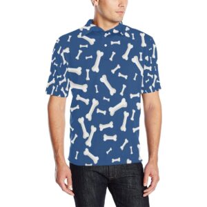 Dog Bone Pattern Print Design 03 Men Polo Shirt