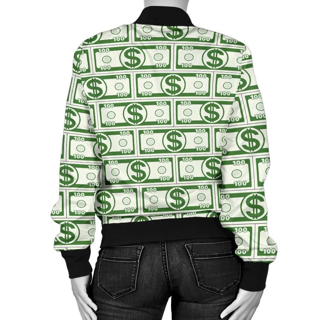 Dollar-Money-Print-Pattern-Women-Casual-Bomber-Jacket-2