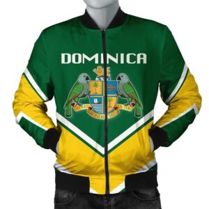 Dominica Coat Of Arms Men Bomber Jacket Lucian Style J5W Bomber Jacket