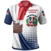 Dominican Republic Polo Shirt - Flag And Coat Of Arms - BN25