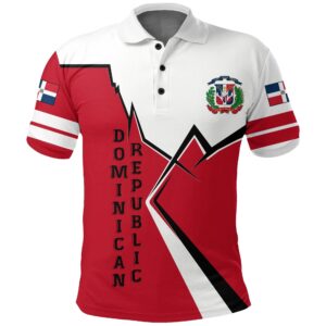 Dominican Republic Polo Shirt Lightning A02